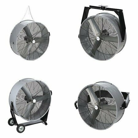 AIRMASTER FAN Portable Mancooler, 4-in-1 Fan w/Direct Drive, 36in., Circular Floor Fan, 115V, 1/2 HP, 2-speed 60471